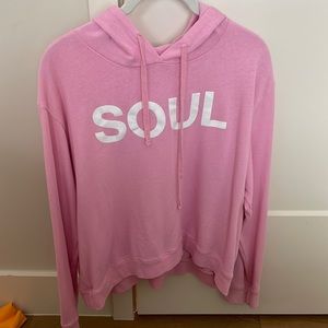 Soulcycle x sundry pink soul hoodie